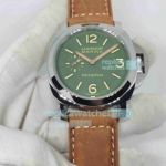 AAA Copy Panerai Luminor Marina 8 Days PAM00111 Green Dial Brown Leather Strap Watch 